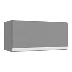 Armário Aéreo Cozinha 70 cm 1 Porta Basculante Veneza Multimóveis MP3681.898 Preto/Branco