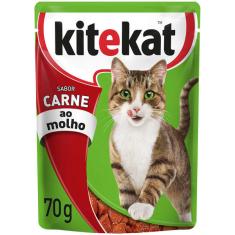 Ração Kitekat Sachê Carne para Gatos Adultos - 70 g