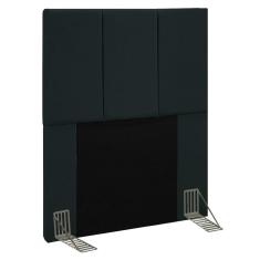 Cabeceira Cama Box Solteiro 90cm Pérola D10 Suede Preto
