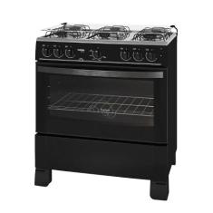 Fogão Itatiaia Waves 6 Bocas All Black Bivolt 3700000057, 127v/220v