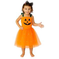 Vestido Infantil Fantasia Menina Halloween Branco Abo Tiara