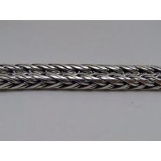 Pulseira Palmeira Bali Prata 925 Fecho De Dragão Grossa 8mm