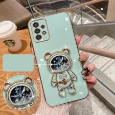 Capa de telefone macia de astronauta para Samsung galaxy A32 A52 A52S A72 A51 A71 A20S A21S A22 A54 A34 A53 A73 A33 A23 A14 A13 A50 30 Capa, verde, para A7 2018 A750