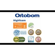Cama Box e colchão Highfoam Solteiro (88x188) - Ortobom