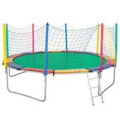 Cama Elástica 3,66M ChicoPlay Lona Verde Nacional Com Emenda