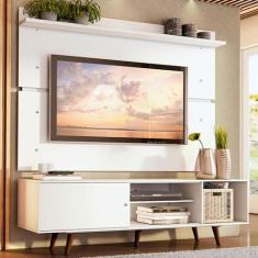Rack Madesa Dubai e Painel para TV até 65 Polegadas com Pés - Branco/R