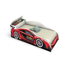 Cama Juvenil Carro Com Baú Vermelha Com Colchão