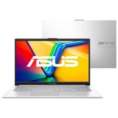 Notebook Asus Vivobook Go 15, Intel Core i3-N305, 8GB/512 SSD W11 Home Tela 15.6" FHD, Cool Silver - E1504GA-NJ435W
