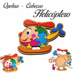 Brinquedo Educativo Quebra Cabeça Helicoptero Pedagógico