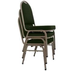 03 Cadeiras Para Hotel E Auditório Linha Hotel Verde