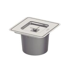 Lixeira de Embutir Clean Square 5 L em Aço Inox com Balde Plástico Tramontina 94518/205