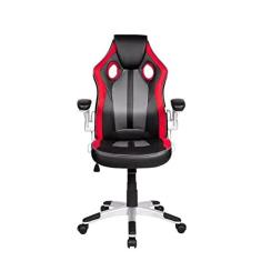 Cadeira Gamer Pelegrin Pel-3009 Couro Pu Vermelha, Preta e Cinza