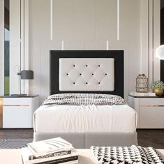 Cabeceira Solteiro 0,90m Havana Suede Preto Dal Poz Estofados