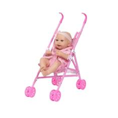 Boneca Reborn Realista Menina Recem Nascida Com Carrinho