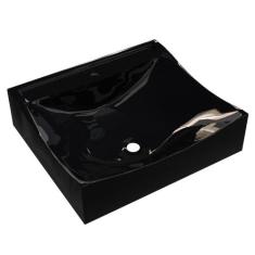 Cuba Pia De Apoio Para Banheiro Quadrada Lunna Q44 Preto C08 - Mpozena