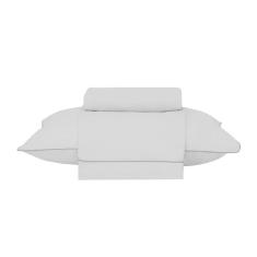 Jogo De Cama Solteiro 180 Fios Algodão Buddemeyer Branco