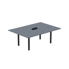 Mesa Reunião 200cm X140cm Mrcpb2014 Grafito-preto