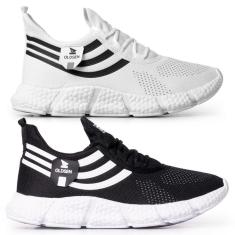 Kit 2 Tênis Masculino Treino Academia Caminhada Corrida-Masculino