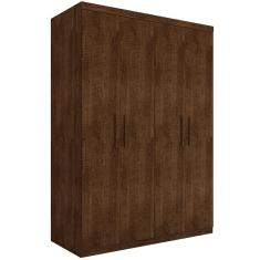 Guarda Roupa Casal Miami 4 Portas de Bater 3 Gavetas MDP Malbec Framar Móveis