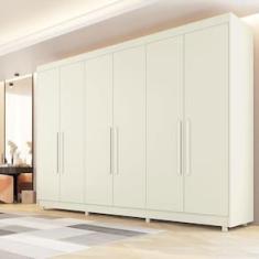 Guarda-Roupa Casal Europa Palermo com 6 Portas e 6 Gavetas - 250cm de largura