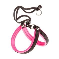 Peitoral Ferplast Agila Fluo Rosa e Preto Para Cães até 8kg - Tamanho 