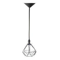 Pendente aramado diamante - cromado - Trybo Design