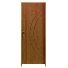 Kit Porta de Madeira Semi-Oca Concept 10 Rodam Padrão Imbuia - Lado Di