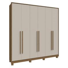 Guarda Roupa Casal 6 Portas Rimo New Paranoá - Móveis Rimo, Jequitibá/