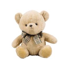 Urso Marrom Sentado Laço 33cm Pelúcia - Fofy Toys