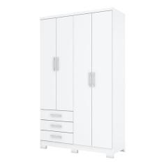 Guarda Roupa Solteiro City 4 Portas Branco - Henn