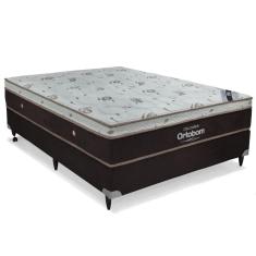 Cama box e Colchão Sleep King Casal (138x188) - Ortobom
