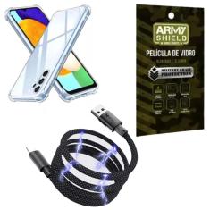 Capinha Para Galaxy A05S + Cabo Tipo-C Magnético + Pel