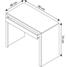 Conjunto Home Office Escrivaninha Me4107 90cm E Estante 4 Prateleiras Me4104 Tecno Mobili Amendoa