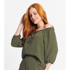 Blusa Feminina Ciganinha Rovitex Verde, M, Verde
