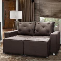 Sofá 2 lugares Retrátil e Reclinável Bariloche 1.80cm C/ Molas Suede S