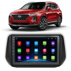 Kit Central Multimídia Android Hyundai Santa fé 2020 2021 9 Polegadas 