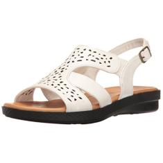 Easy Street Sandália feminina Bolt Flat, Branco, 38
