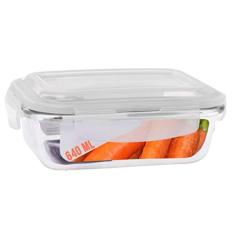 Quality House Marmita Fitness Tampa Vidro 640ml 4 Travas Hermética