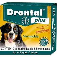 Drontal Plus com 2 comprimidos - Cães Acima de 35kg