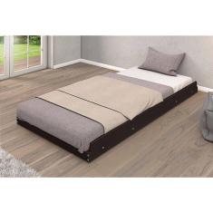 Cama Auxiliar Madeira Maciça Cor Tabaco