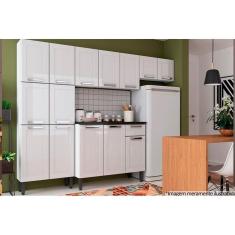 Cozinha Completa Múltipla 4 Peças (2 Armários + 1 Balcão + 1 Paneleiro) C4P74 Branco - Bertolini