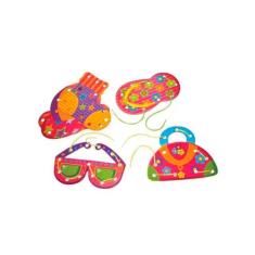 Brinquedo Pedagógico Alinhavos Objetos Peças Mdf 06 Unidade - Sonho de