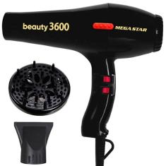 Secador De Cabelo Megastar Sc225 De 3.600 Watts 110v ~ 60hz - Preto