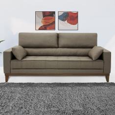 Sofá 4 Lugares Linoforte Blazer Com Revestimento Em Linho Marrom