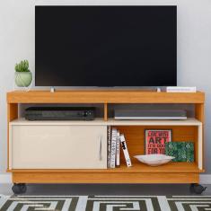 Rack para TV Até 50 Polegadas Artur 1 Porta Cinamomo/Off White - Madetec