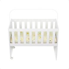Mini Berço De Bebê Chiqueirinho Quarto Infantil Com Ridízios Acompanha