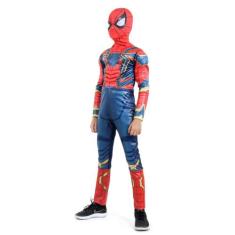 Fantasia Marvel Homem Aranha de Ferro Com Capuz, Unica, G