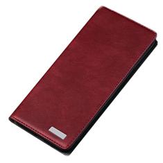 GSYH Capa carteira para iPhone 13 Mini/13/13 Pro/13 Pro Max, Capa protetora de couro PU com flip slots de cartão TPU com suporte magnético Folio Capa, vermelha, 13 15,1 cm