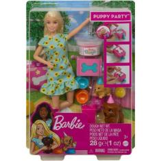 Conjunto Boneca Barbie Festa Dos Cachorrinhos Puppy Party Mattel