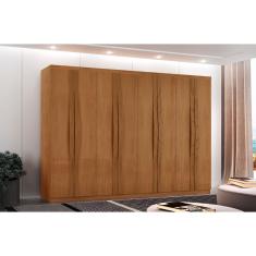 Guarda Roupa Casal Dunas com 8 Portas e 4 Gavetas MDF Moderna - Naturalle